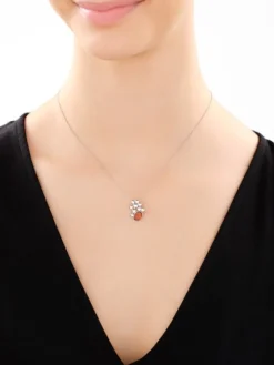 Zawieszka srebrna z bursztynem