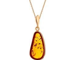 Zawieszka srebrna z bursztynem