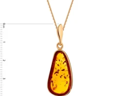 Zawieszka srebrna z bursztynem