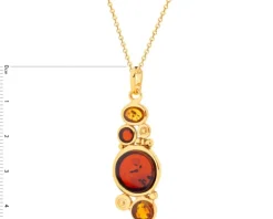 Zawieszka srebrna z bursztynem