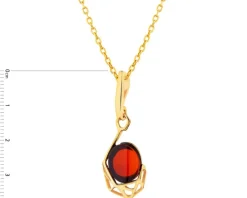 Zawieszka srebrna z bursztynem