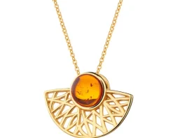 Zawieszka srebrna z bursztynem