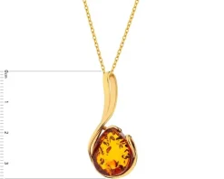 Zawieszka srebrna z bursztynem