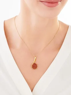 Zawieszka srebrna z bursztynem