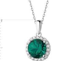 Zawieszka srebrna z cyrkoniami - koło