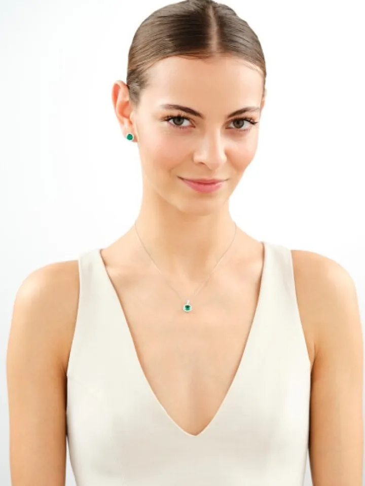 Zawieszka srebrna z cyrkoniami - koło