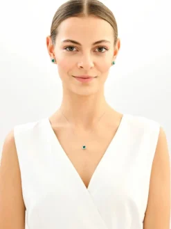 Zawieszka srebrna z cyrkoniami - koło