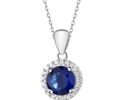 Zawieszka srebrna z cyrkoniami - koło