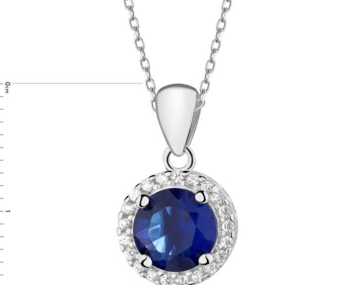 Zawieszka srebrna z cyrkoniami - koło