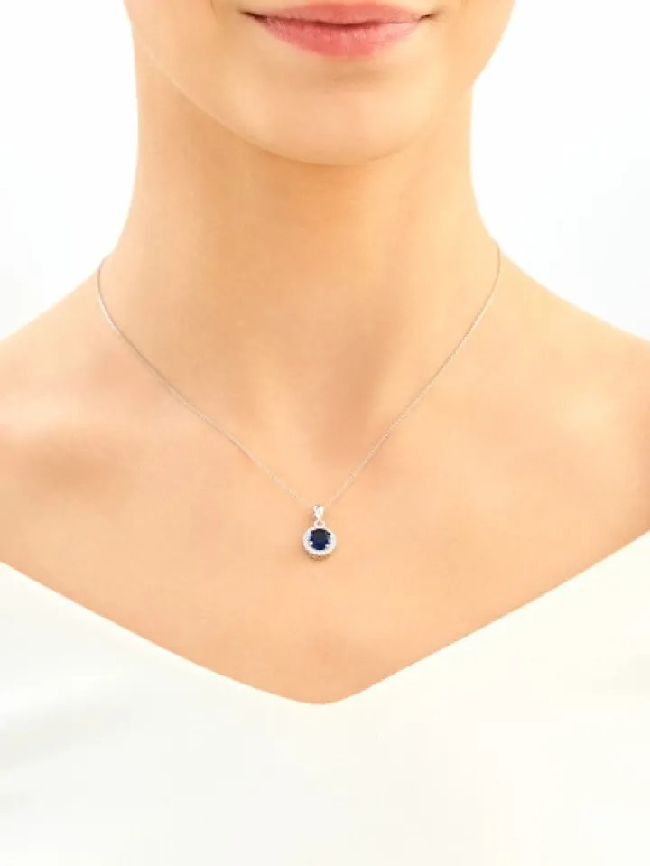 Zawieszka srebrna z cyrkoniami - koło