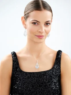 Zawieszka srebrna z cyrkoniami