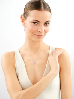 Zawieszka srebrna z cyrkoniami