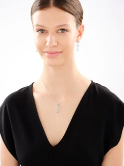 Zawieszka srebrna z cyrkoniami - koła