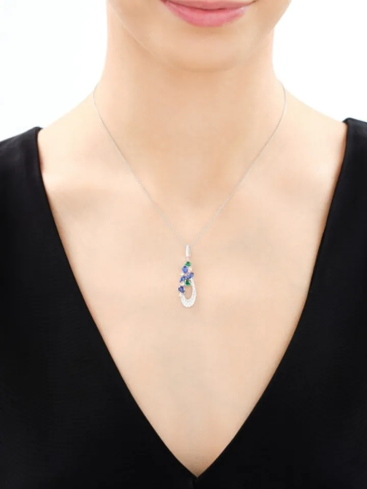 Zawieszka srebrna z cyrkoniami