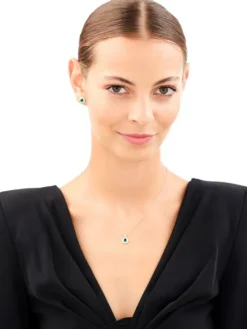 Zawieszka srebrna z cyrkoniami - koło