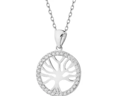 Zawieszka srebrna z cyrkoniami - drzewko