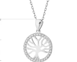 Zawieszka srebrna z cyrkoniami - drzewko