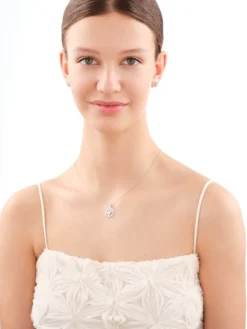 Zawieszka srebrna z cyrkoniami - drzewko