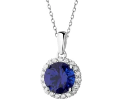 Zawieszka srebrna z cyrkoniami - koło