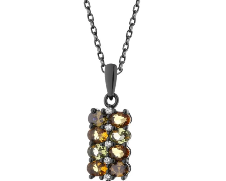 Zawieszka srebrna z cyrkoniami