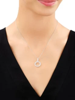 Zawieszka srebrna z cyrkoniami - koło