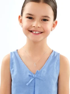 Zawieszka srebrna z cyrkoniami - kot