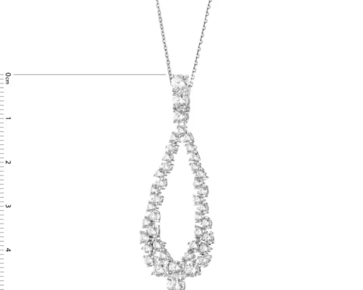 Zawieszka srebrna z cyrkoniami