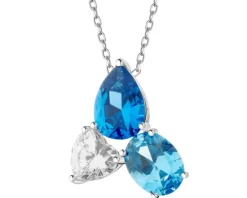 Zawieszka srebrna z cyrkoniami - serce