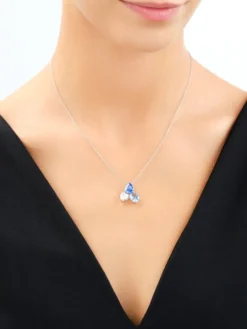 Zawieszka srebrna z cyrkoniami - serce