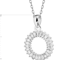 Zawieszka srebrna z cyrkoniami - koło