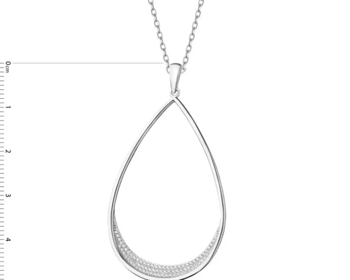 Zawieszka srebrna z cyrkoniami