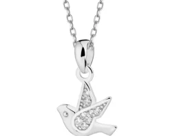 Zawieszka srebrna z cyrkoniami - ptak