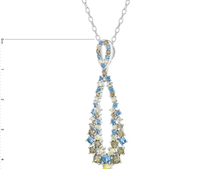 Zawieszka srebrna z cyrkoniami