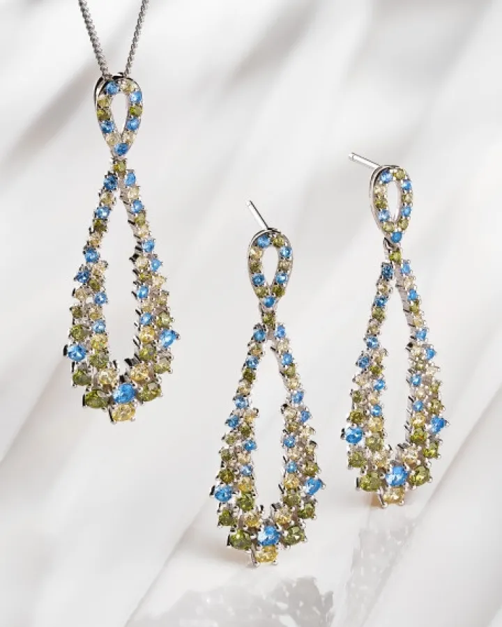 Zawieszka srebrna z cyrkoniami