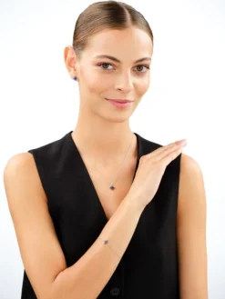 Zawieszka srebrna z cyrkoniami - gwiazda