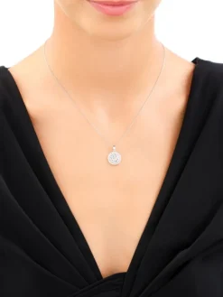 Zawieszka srebrna z cyrkoniami - koło