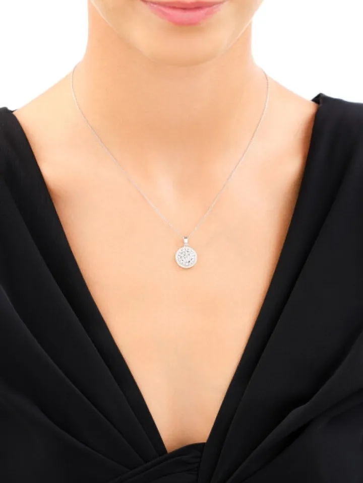 Zawieszka srebrna z cyrkoniami - koło