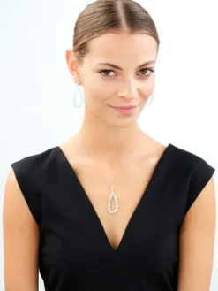 Zawieszka srebrna z cyrkoniami