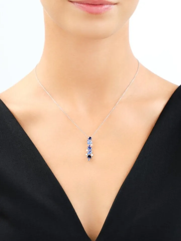 Zawieszka srebrna z cyrkoniami - gwiazdy