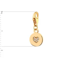 Zawieszka srebrna z cyrkoniami charms - serce