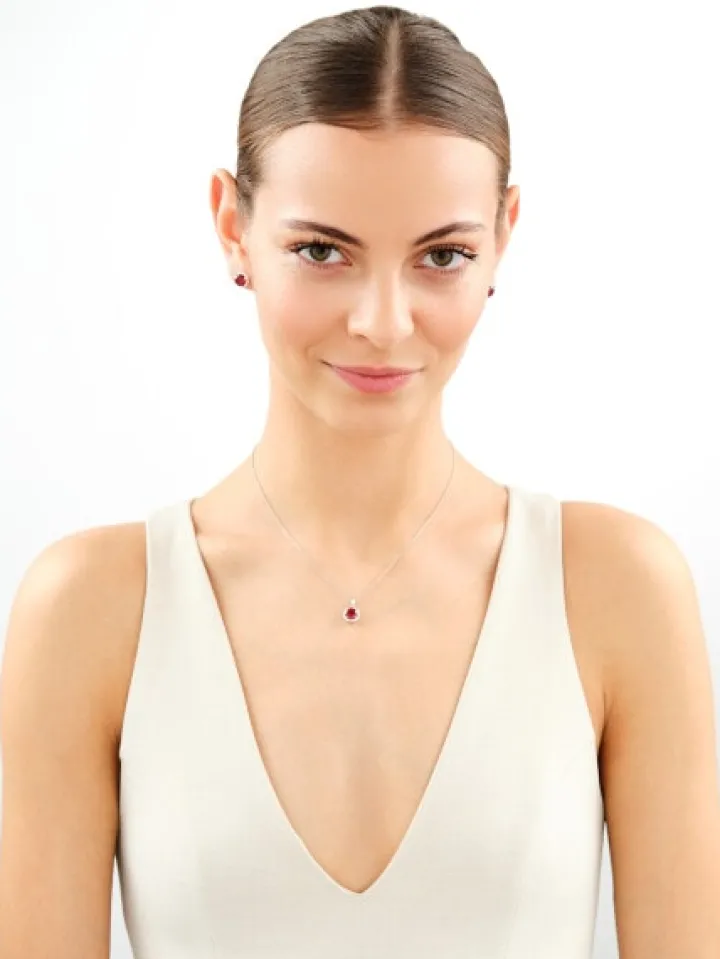 Zawieszka srebrna z cyrkoniami - koło