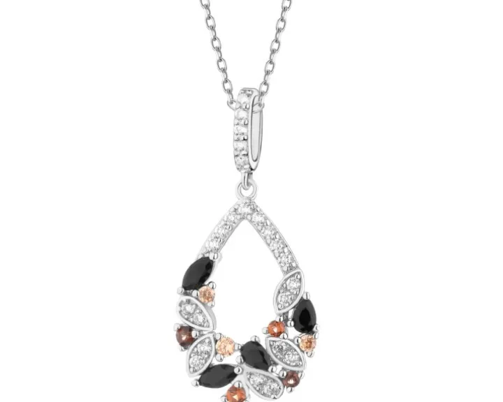 Zawieszka srebrna z cyrkoniami