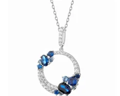 Zawieszka srebrna z cyrkoniami - koło