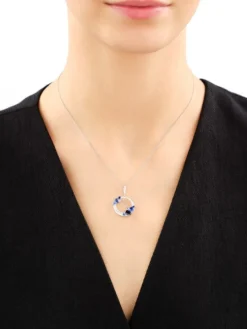 Zawieszka srebrna z cyrkoniami - koło