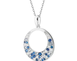 Zawieszka srebrna z cyrkoniami - koło