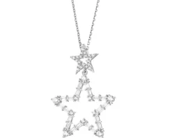 Zawieszka srebrna z cyrkoniami - gwiazdy