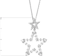 Zawieszka srebrna z cyrkoniami - gwiazdy