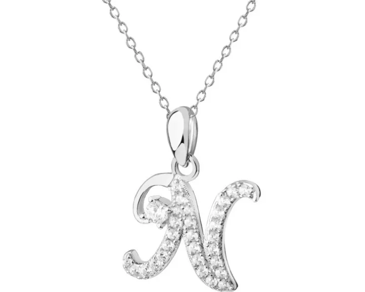 Zawieszka srebrna z cyrkoniami