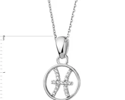 Zawieszka srebrna z cyrkoniami - Ryby