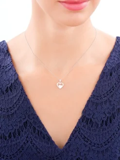 Zawieszka srebrna z cyrkoniami - serca